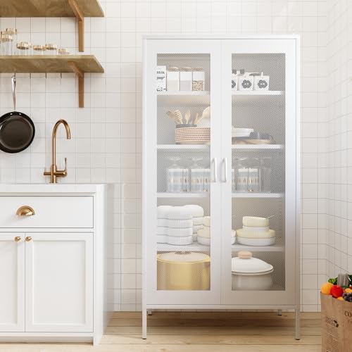 5 Tier Metal Storage Cabinet with 2 Barn Door U812