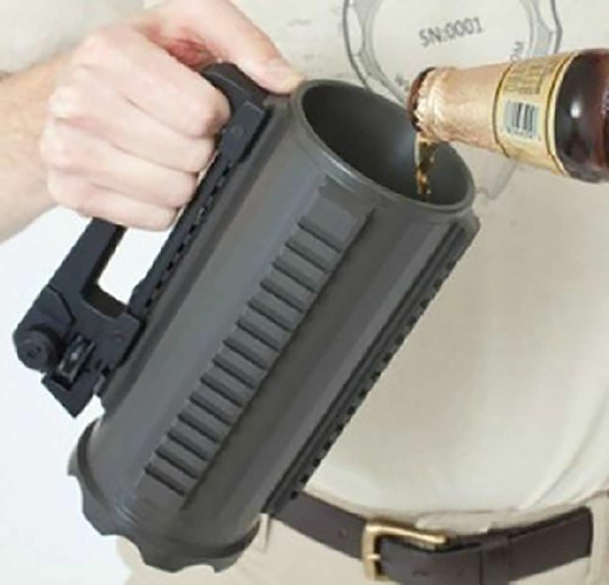 Multifunction Metal Alloy Mug with Carry Rail I462