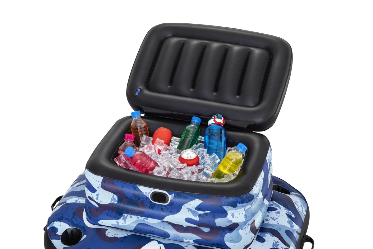 Blue Camo Inflatable Floating Cooler P378472