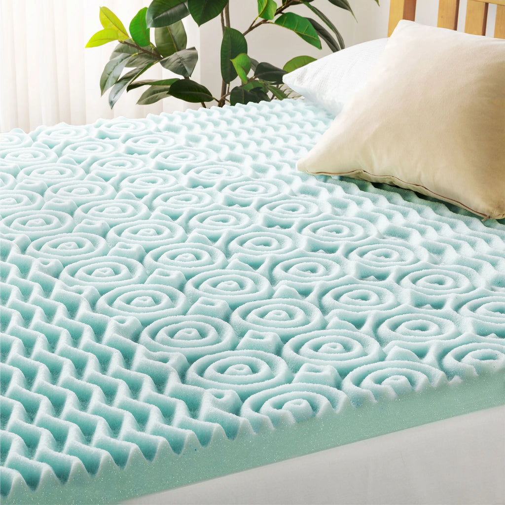 4" 5-Zone Cooling Gel Memory Foam Mattress Topper Y35491