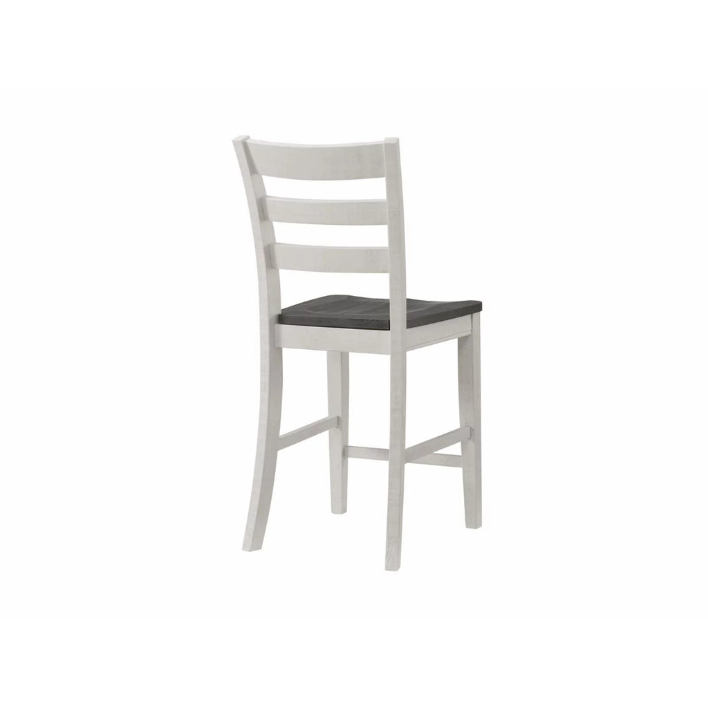 White Solid Wood Counter Height Dining Chair Set of 2 X176766