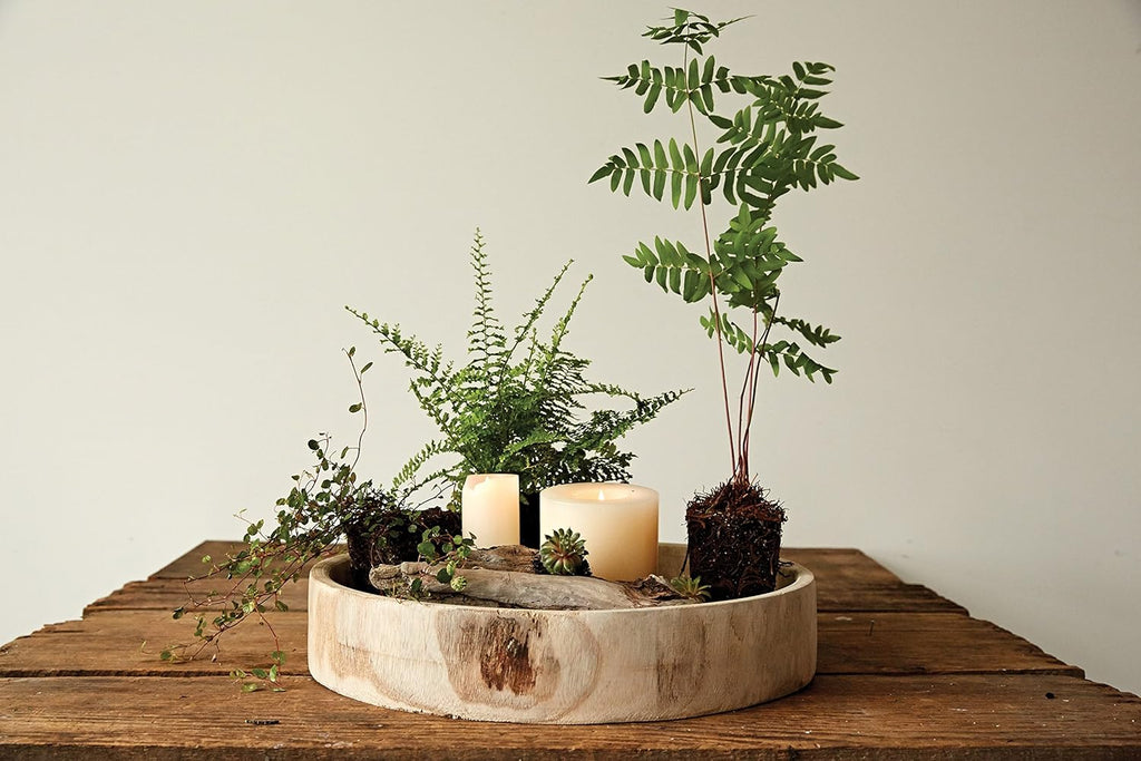 Hand Carved Paulownia Wood Tray A7162