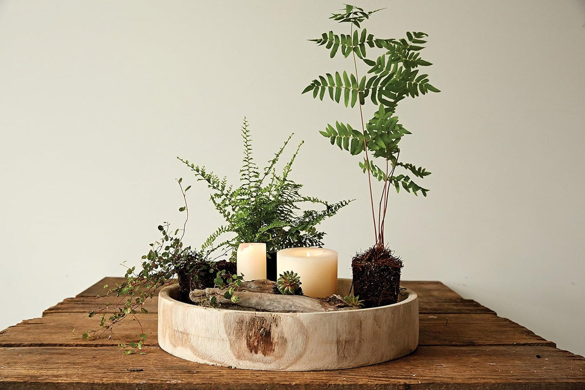 Hand Carved Paulownia Wood Tray A7162