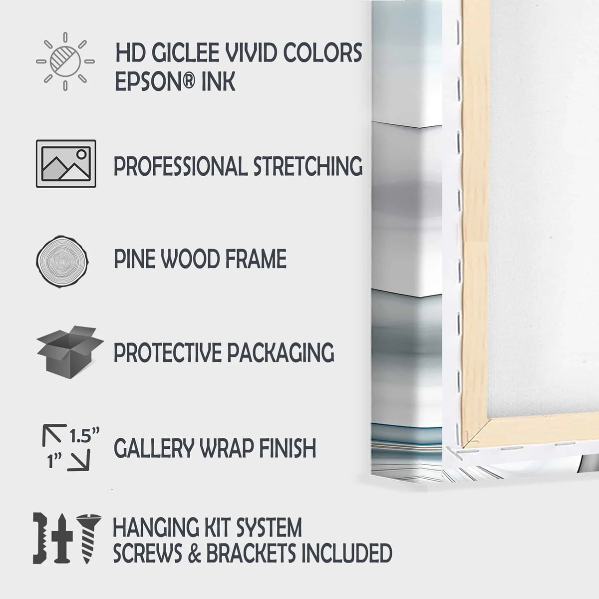 3 Piece Graphic Art on Wrapped Canvas Set P1246