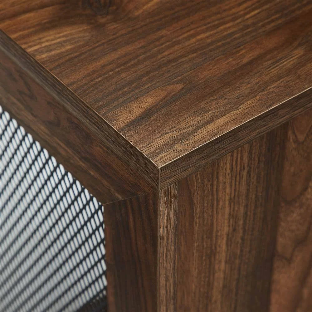 52x22 L-Shaped Computer Desk with Storage Dark Walnut M642220