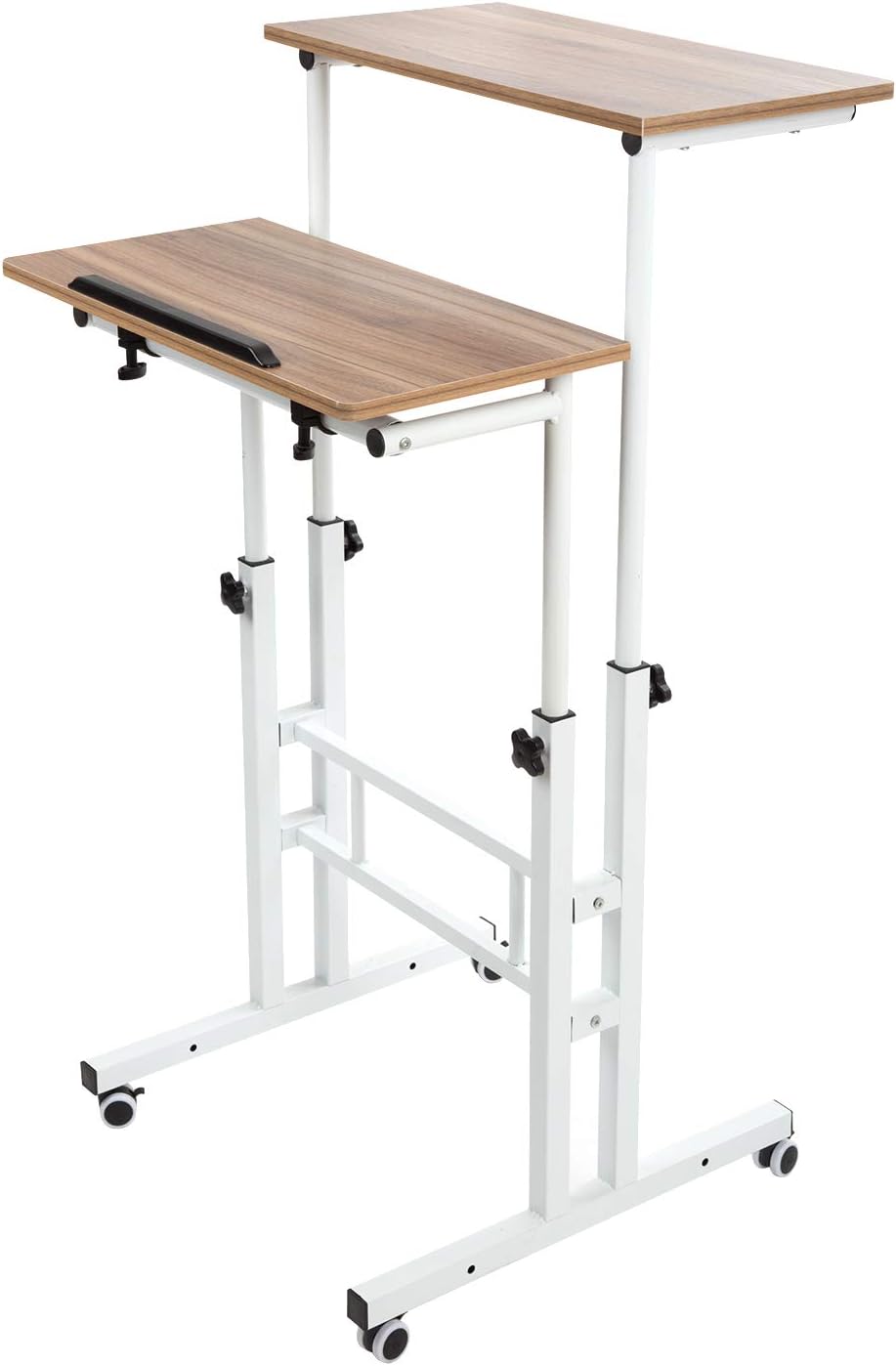 Adjustable Mobile Standing Desk with Wheels N37338