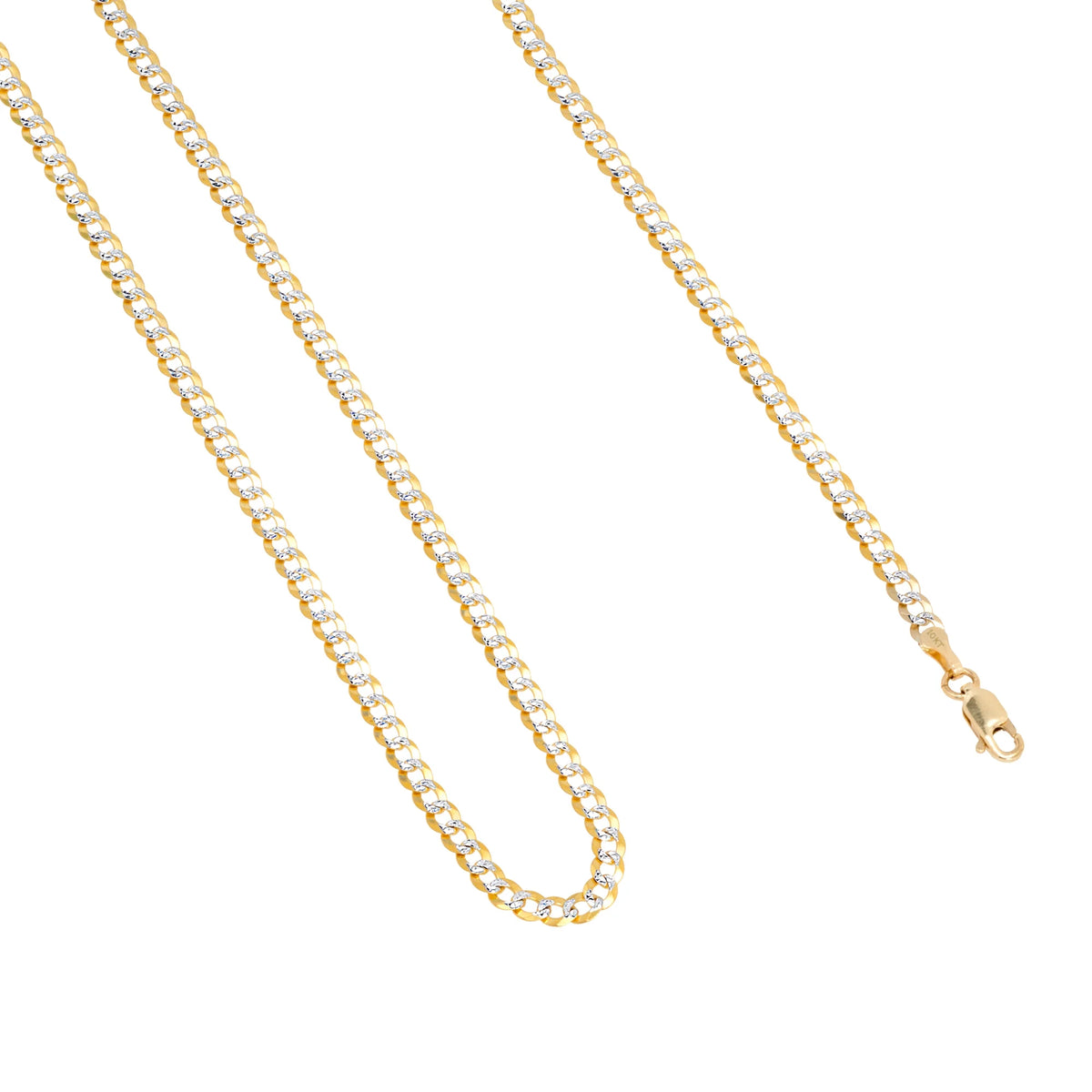 10k Yellow Gold Solid 4mm Cuban Chain Pendant Necklace 16" - 30" Y3216