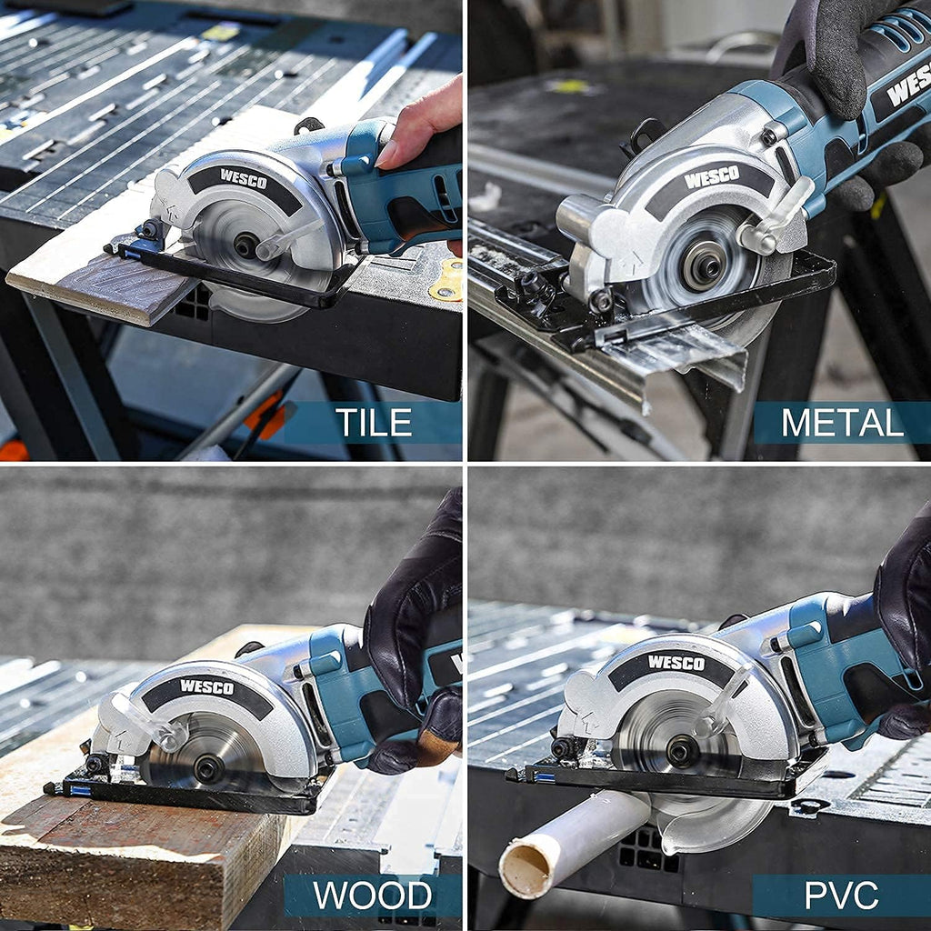 Cordless Mini Circular Saw with 2.0Ah Battery and Fast Charger Y556487
