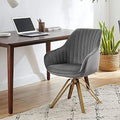 Upholstered Swivel Accent Chair with Gold Plated Legs S219036
