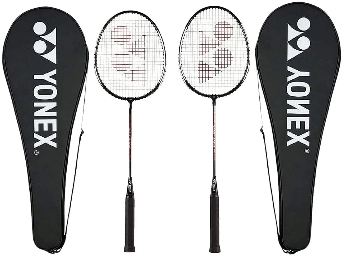 Badminton Racket with Full Cover Steel Shaft Pack of 2 W770881