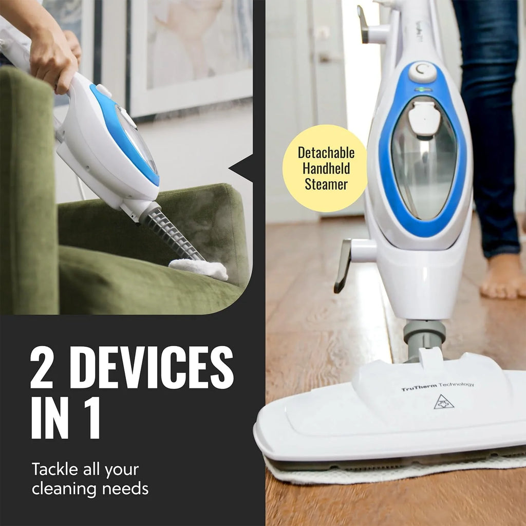 10-in-1 Steam Mop with Detachable Handheld Steam Cleaner P4576