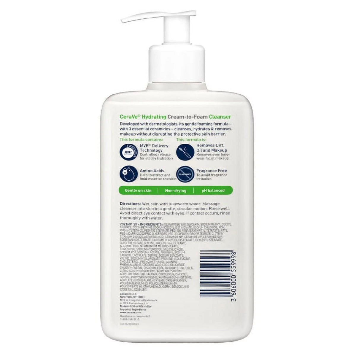 Hydrating Cream-to-Foam Face Cleanser Q105