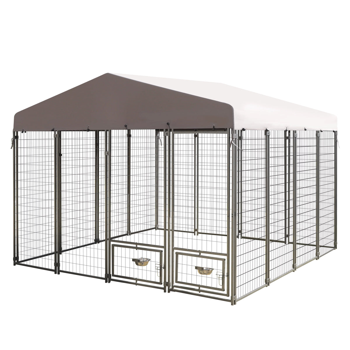 10x10 ft Outdoor Dog Kennel with Waterproof Canopy I242