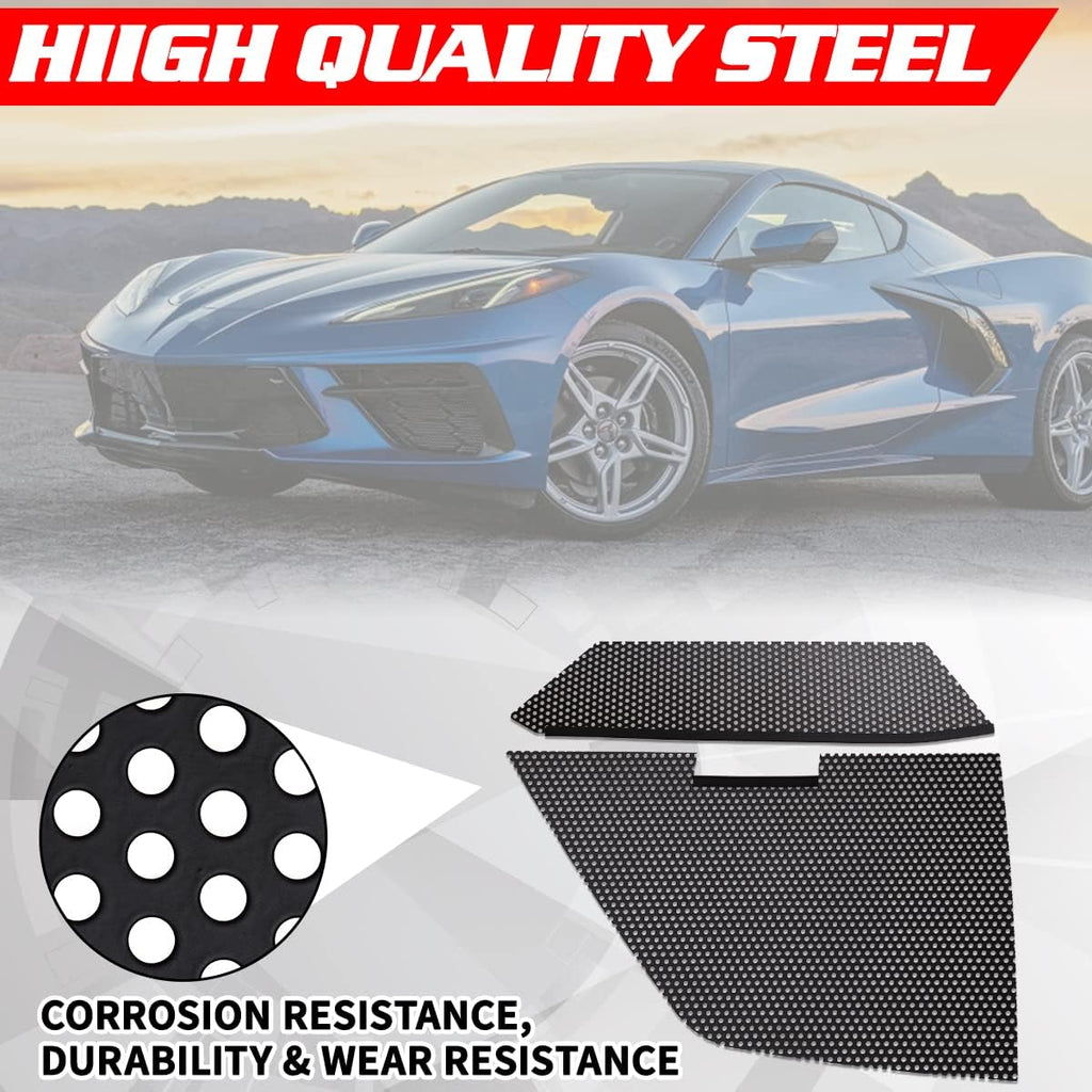 Black Aluminum Car Radiator Grille Vent Set L310