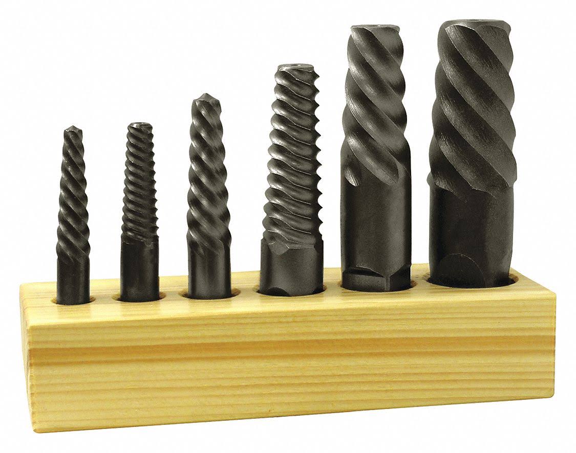 6 Pieces HSS Screw Extractor Set Z187