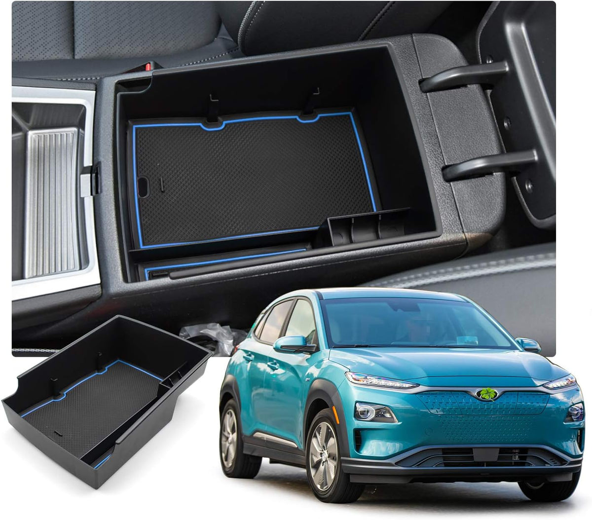 Blue Car Center Console Organizer Tray Pack of 2 K17878