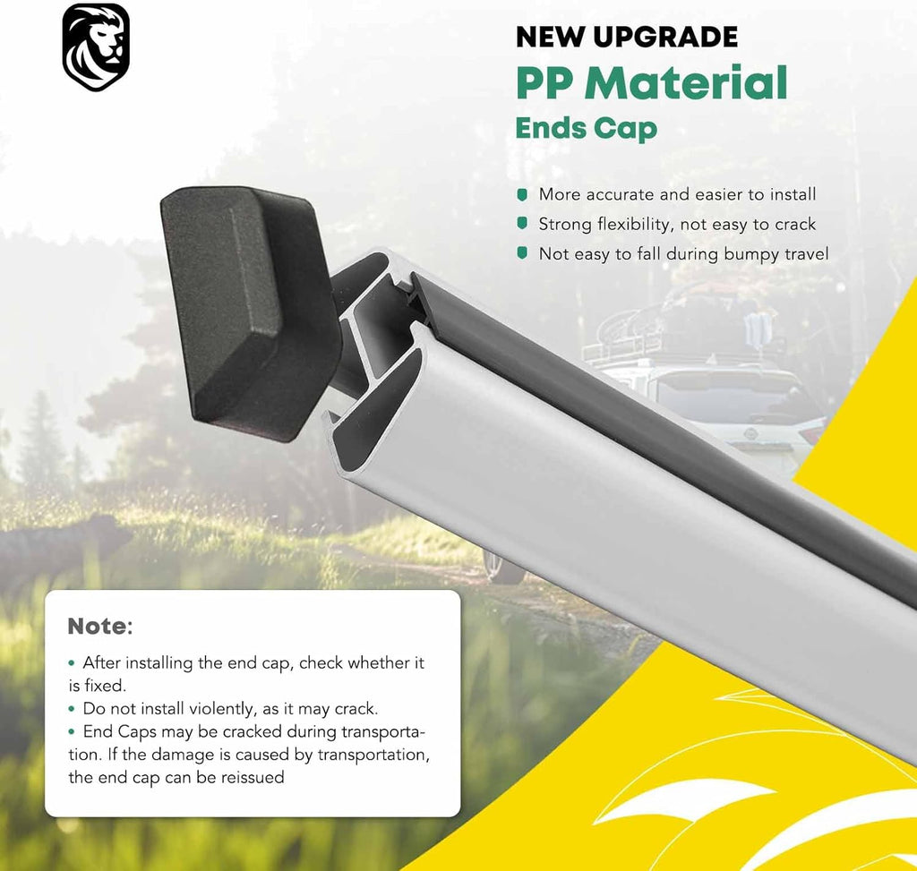 52" Aluminum Roof Rack Cross Bars with Mounting Clamps I368