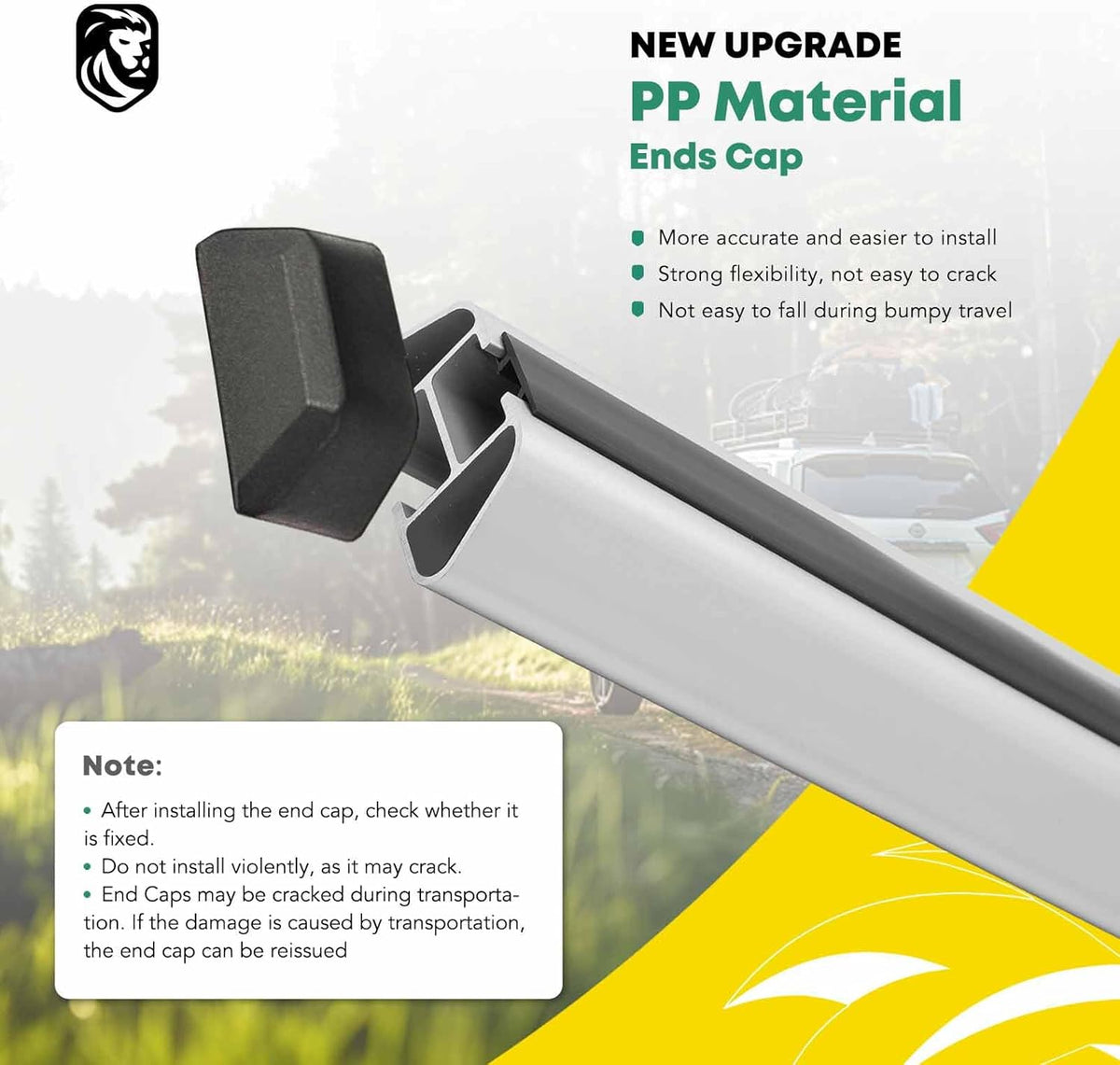 52" Aluminum Roof Rack Cross Bars with Mounting Clamps I368