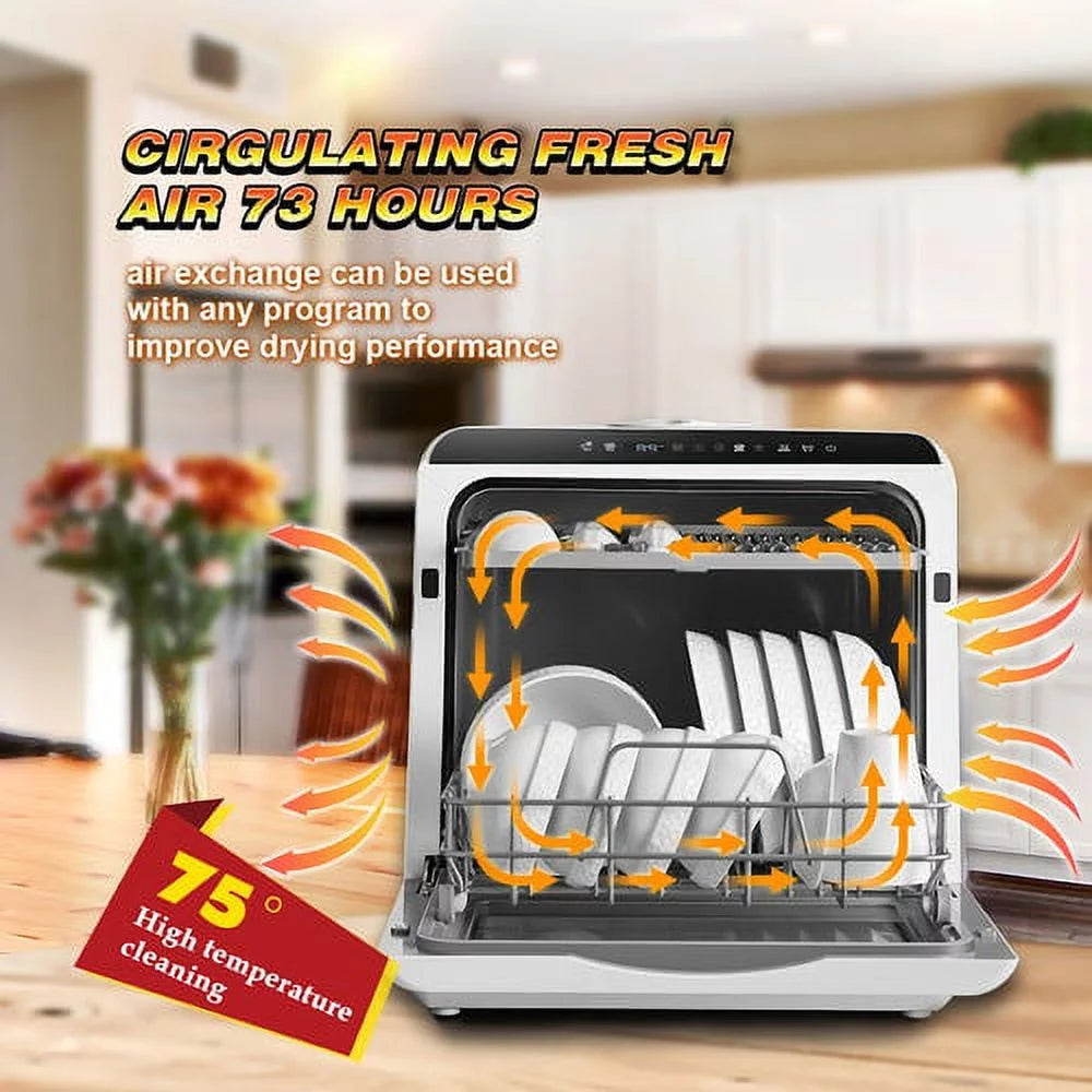 Portable Countertop Dishwasher with Cup and Faucet Adapter B127