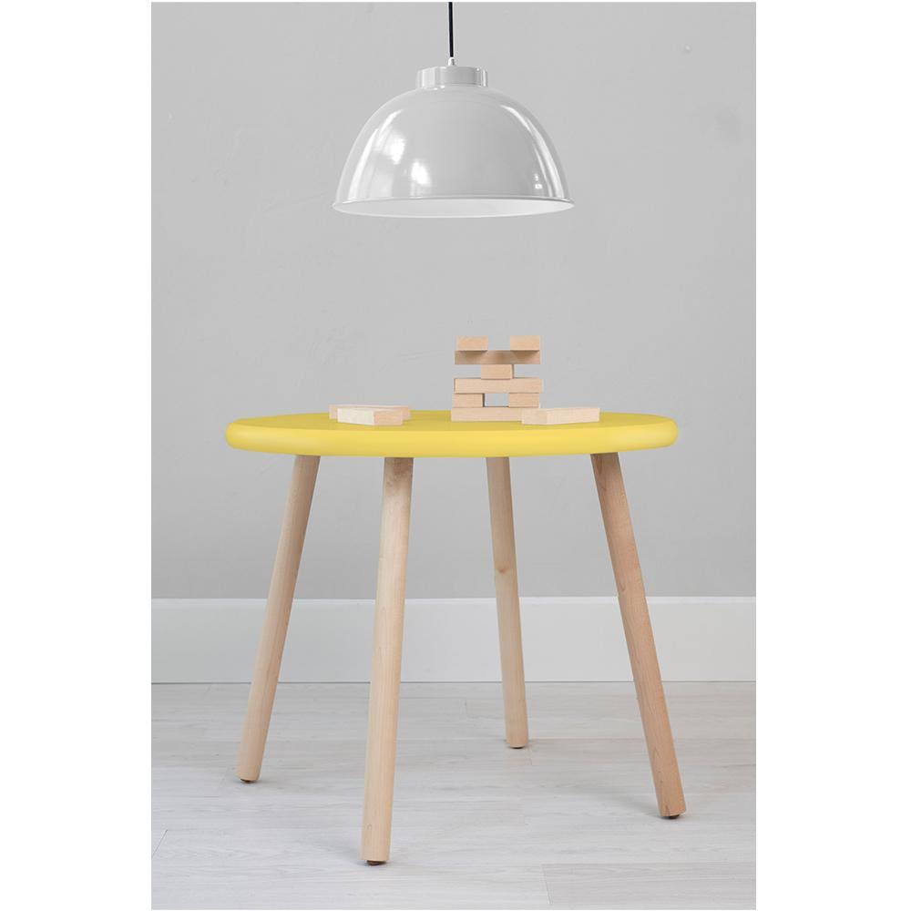 Round Kids Table Maple/Yellow F84816
