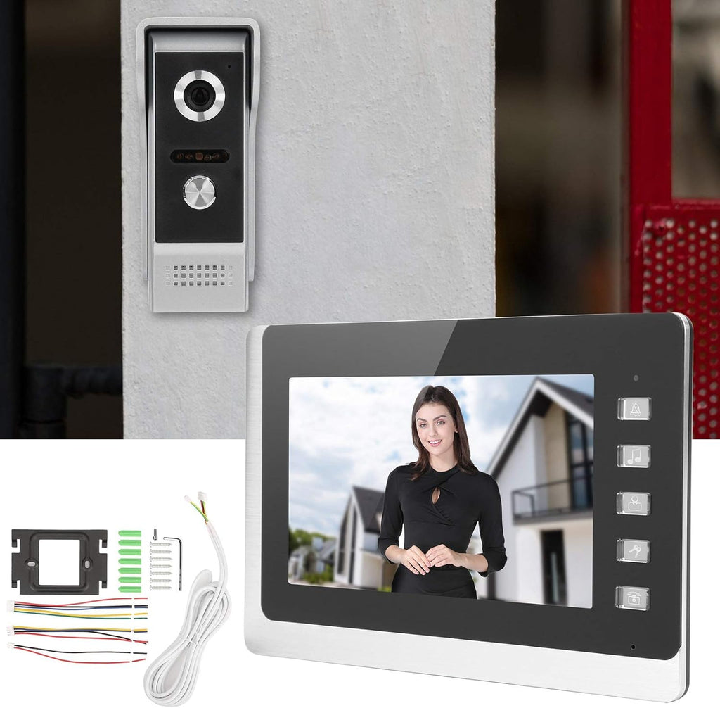 Wired Video Door Phone Intercom System with 7 Inch TFT LCD Monitor Y451
