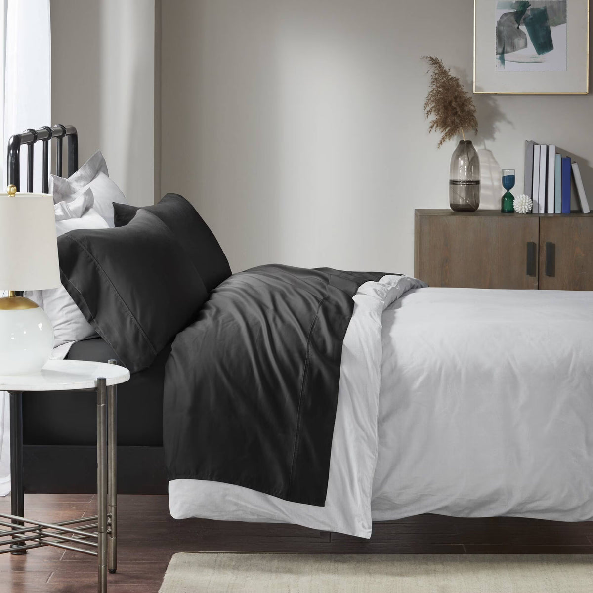 Cal King 4 PC Cotton Blend Sheet Set Z9584