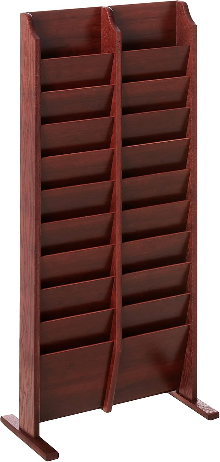 Mahogany Free-Standing Magazine Holder B8136