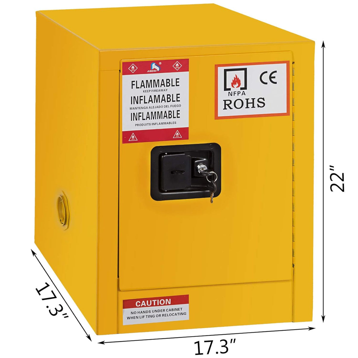Galvanized Steel Flammable Storage Cabinet with Adjustable Shelf B641621