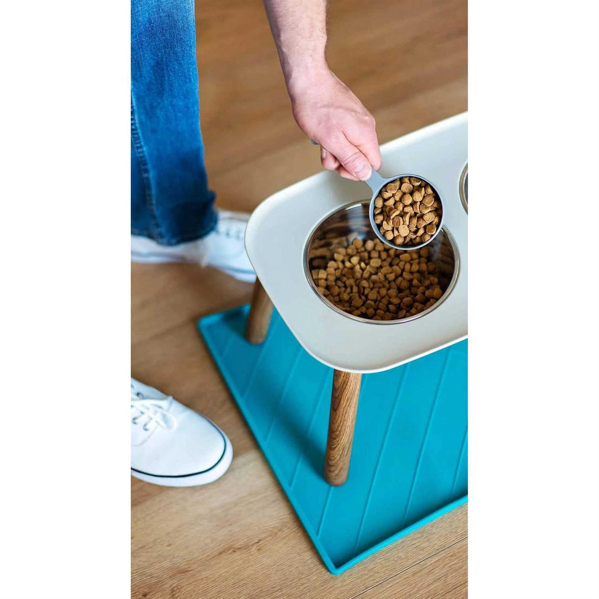 Dog Double Feeder Elevated X238435