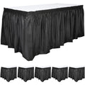 Black 6-Pack Table Skirt for Rectangle Tables G527