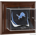 Brown Framed Wall-Mountable Baseball Cap Display Case X86887