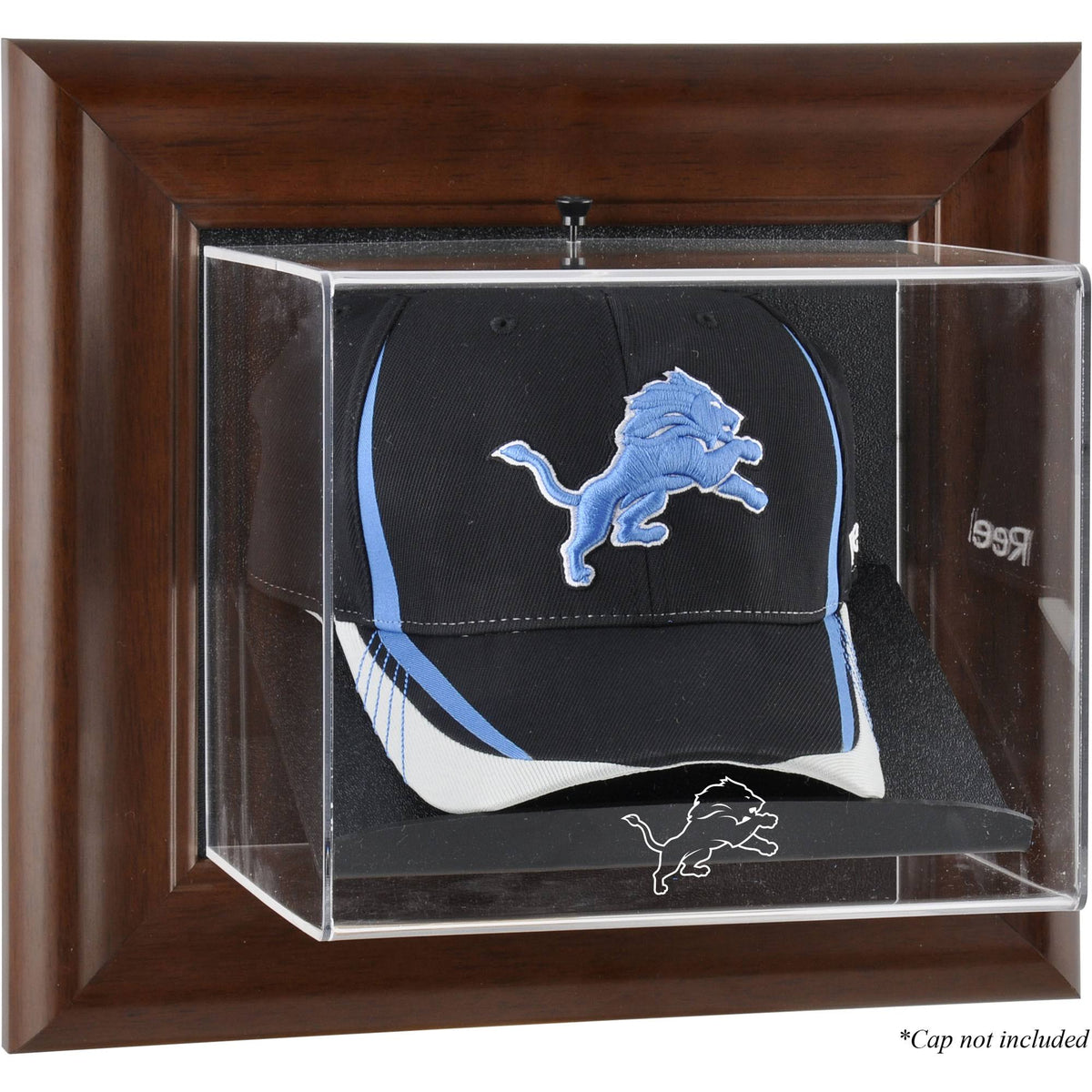 Brown Framed Wall-Mountable Baseball Cap Display Case X86887
