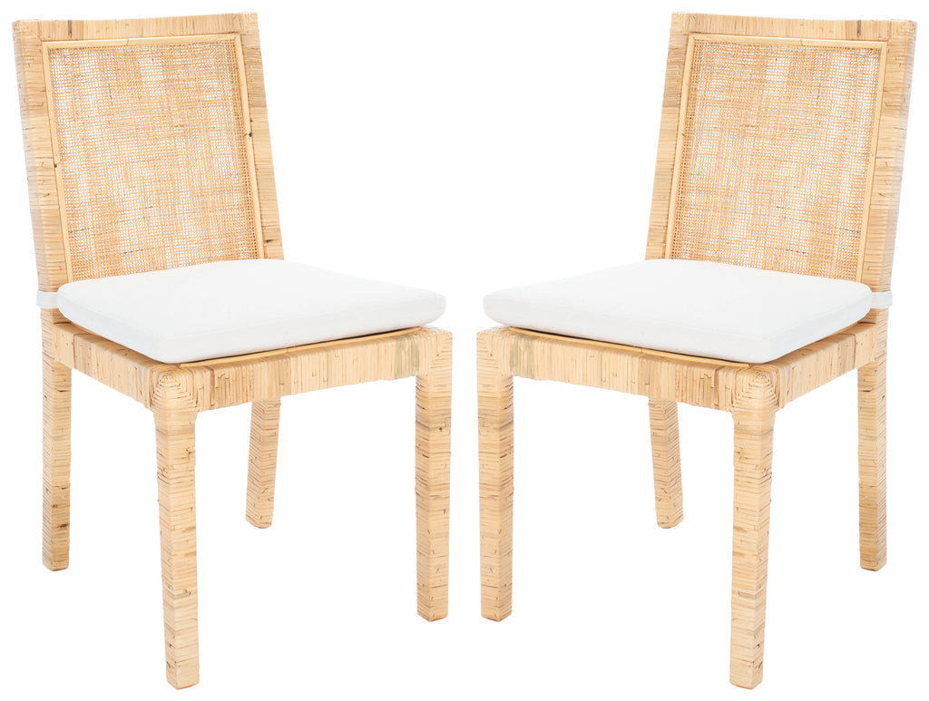 Cane Dining Chair with Cushion, Set of 2 O5073