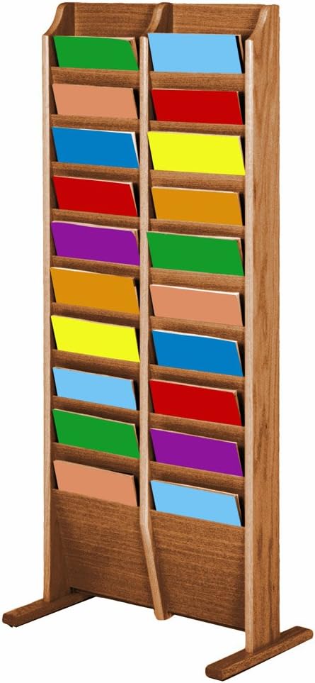 Mahogany Free-Standing Magazine Holder B8136