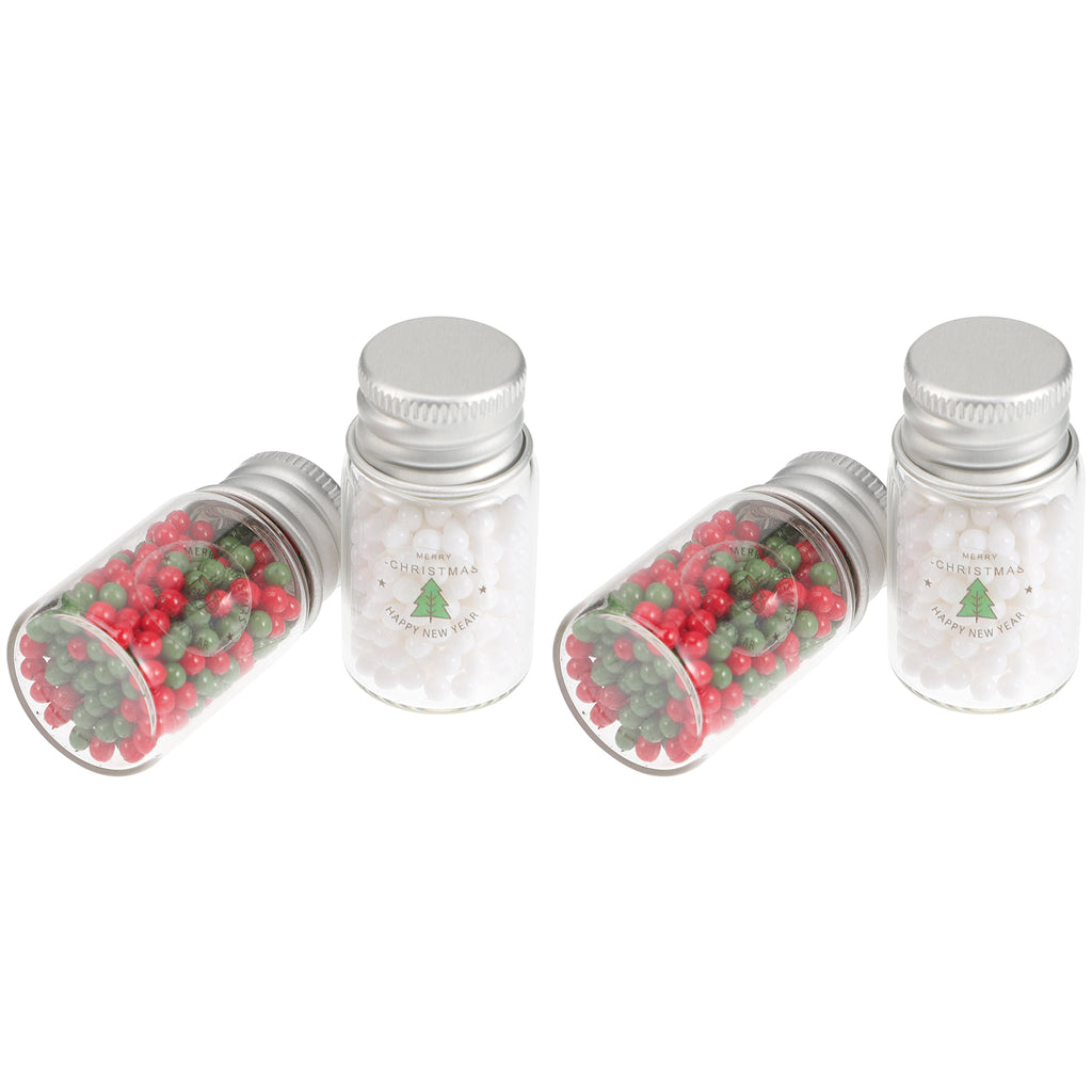 4pcs Doll House Christmas Mini Candy Ball Cookies Xmas Miniature Sweet Props J7498