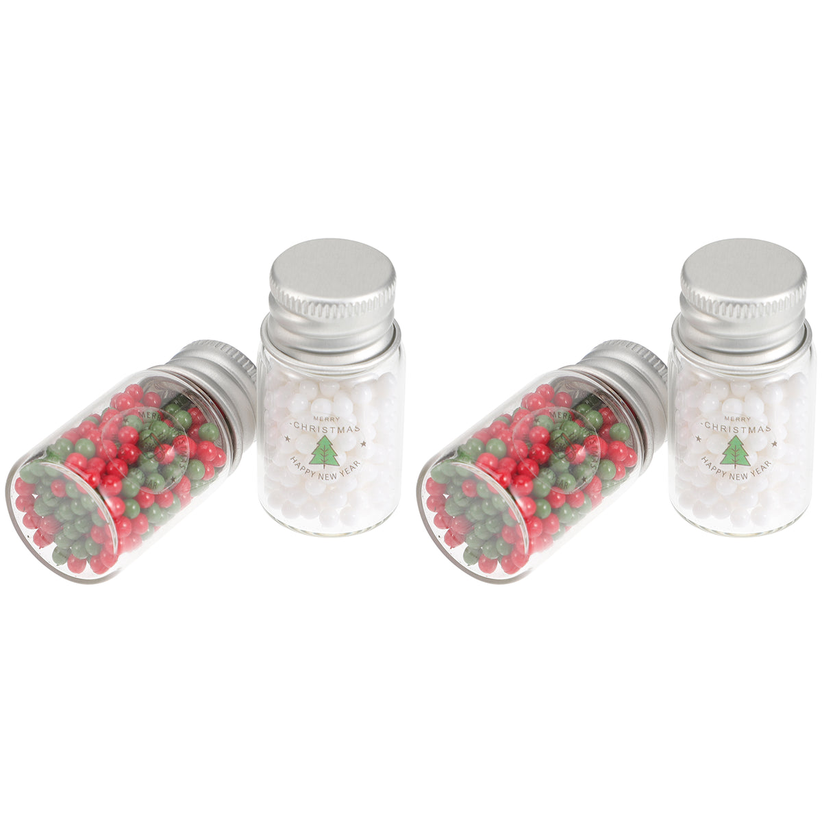 4pcs Doll House Christmas Mini Candy Ball Cookies Xmas Miniature Sweet Props J7498