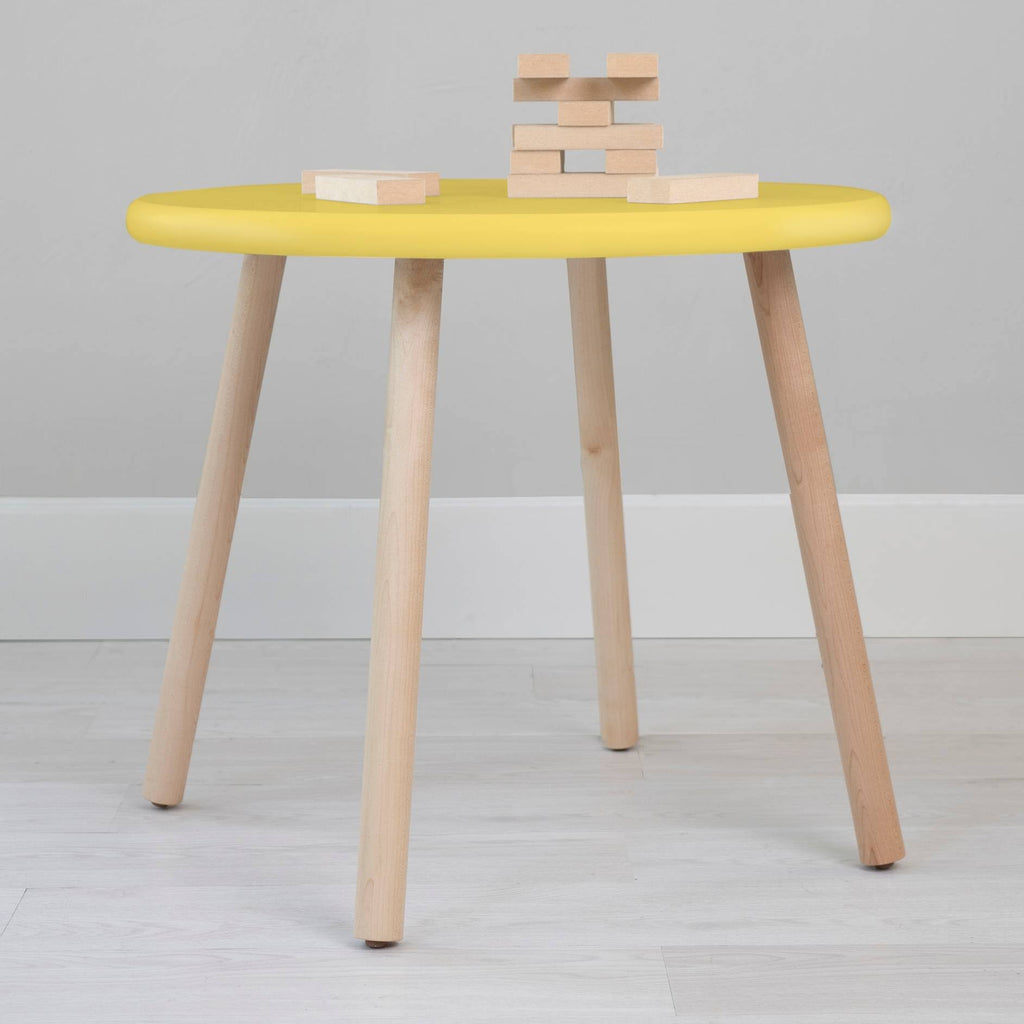 Round Kids Table Maple/Yellow F84816