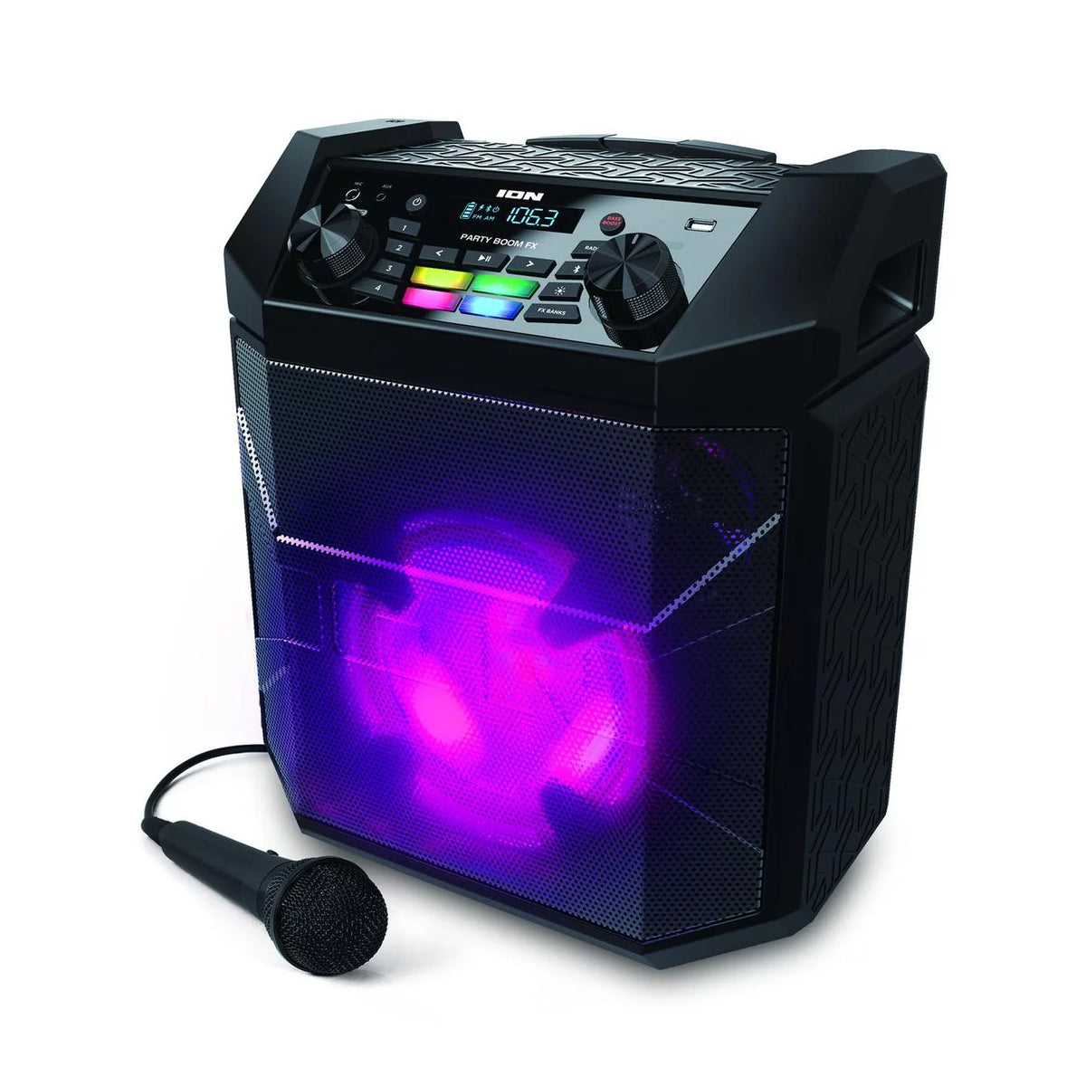 Portable Bluetooth Speaker with LED Lighting, Black Q30090
