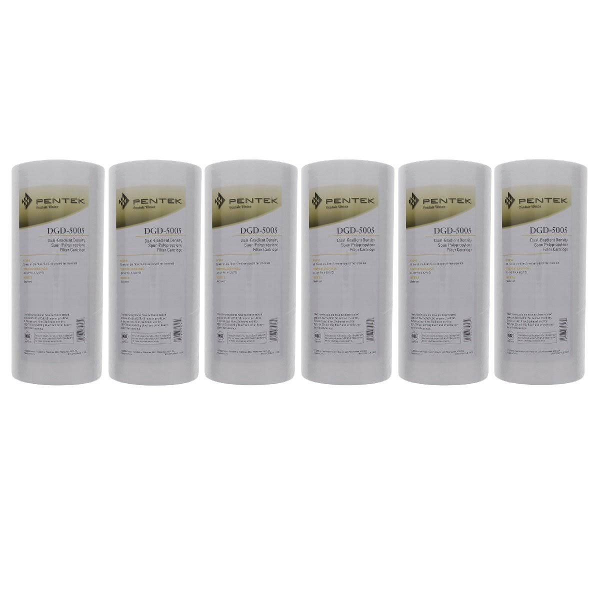 10 inch x 4-1/2 inch Spun Polypropylene Filter Cartridge 6 Pack X1024