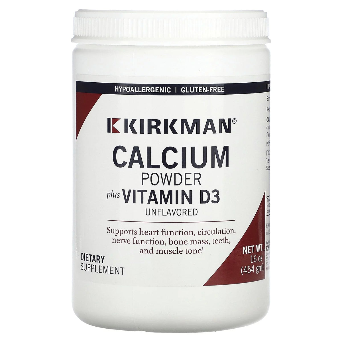Calcium Powder Plus Vitamin D-3, Unflavored, 16 oz B145