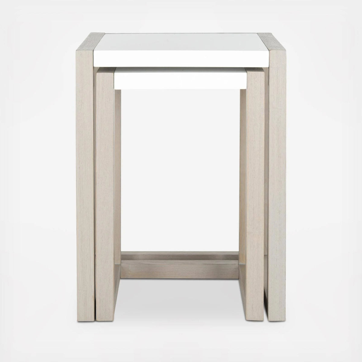 White Grey Lacquer Stacking Table K56187