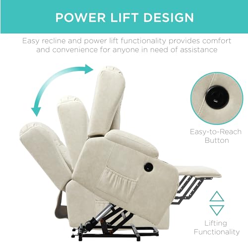 PU Leather Electric Power Lift Recliner Massage Chair with USB Port T94157