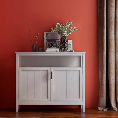 White Kitchen Storage Sideboard and Buffet Server Cabinet F730881