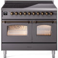 40 Induction Range with Electric Oven in Matte Graphite O538