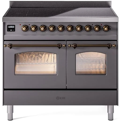 40 Induction Range with Electric Oven in Matte Graphite O538