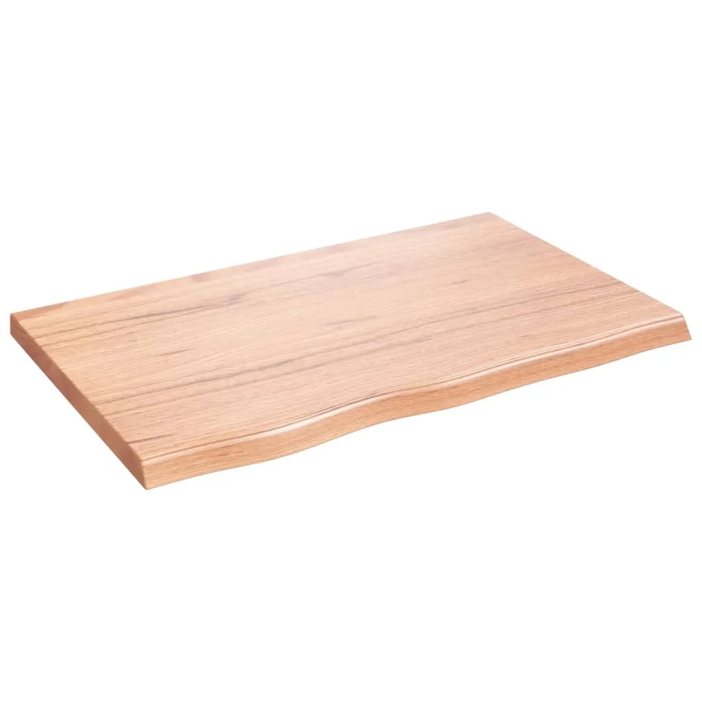 Light Brown Oak Wood Wall Shelf H56548