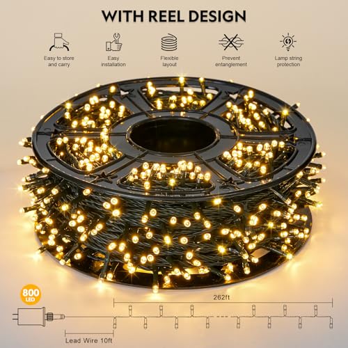 500 LED Orange and Purple Halloween String Lights R96623
