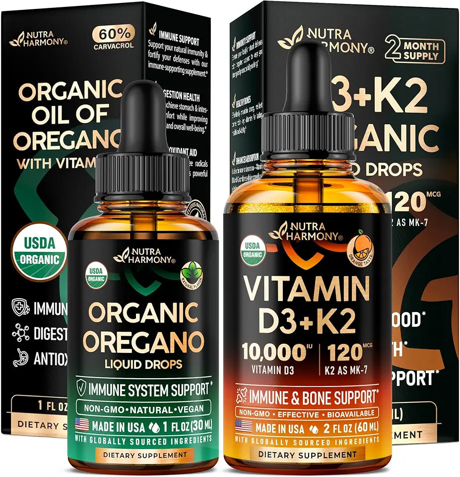 Organic Oil of Oregano & Vitamin D3 K2 Drops C3055