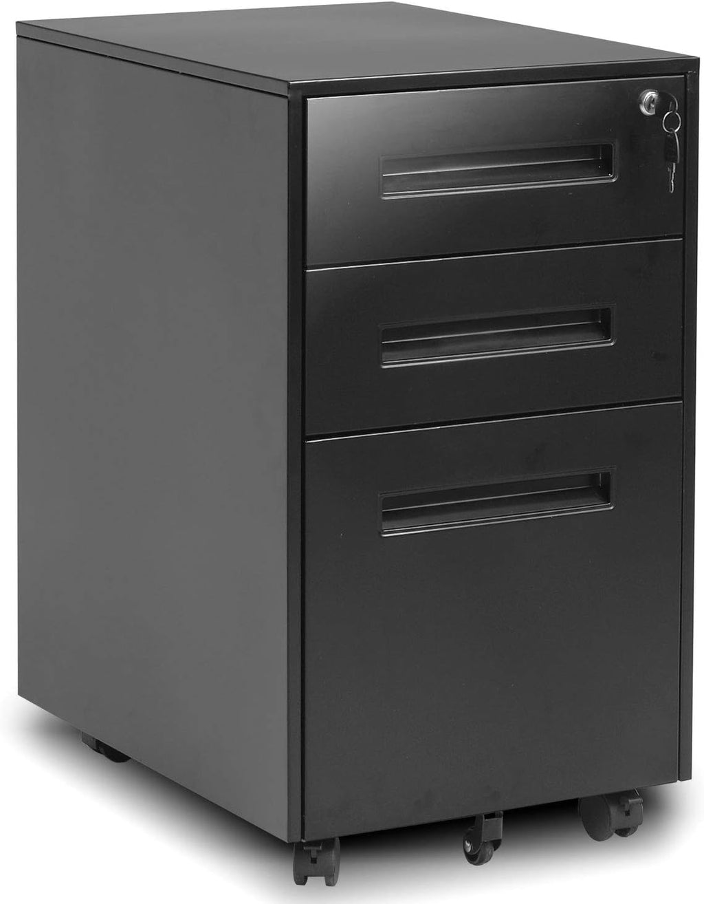 White 3 Drawer Locking Metal File Cabinet Q16841