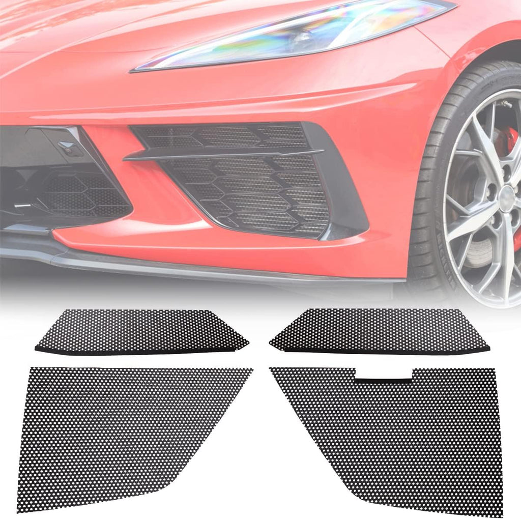 Black Aluminum Car Radiator Grille Vent Set L310
